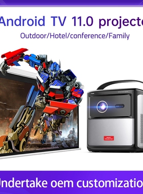 TOUMEI Projector DLP Android 11.OS Wifi 3D Projector4K Mini