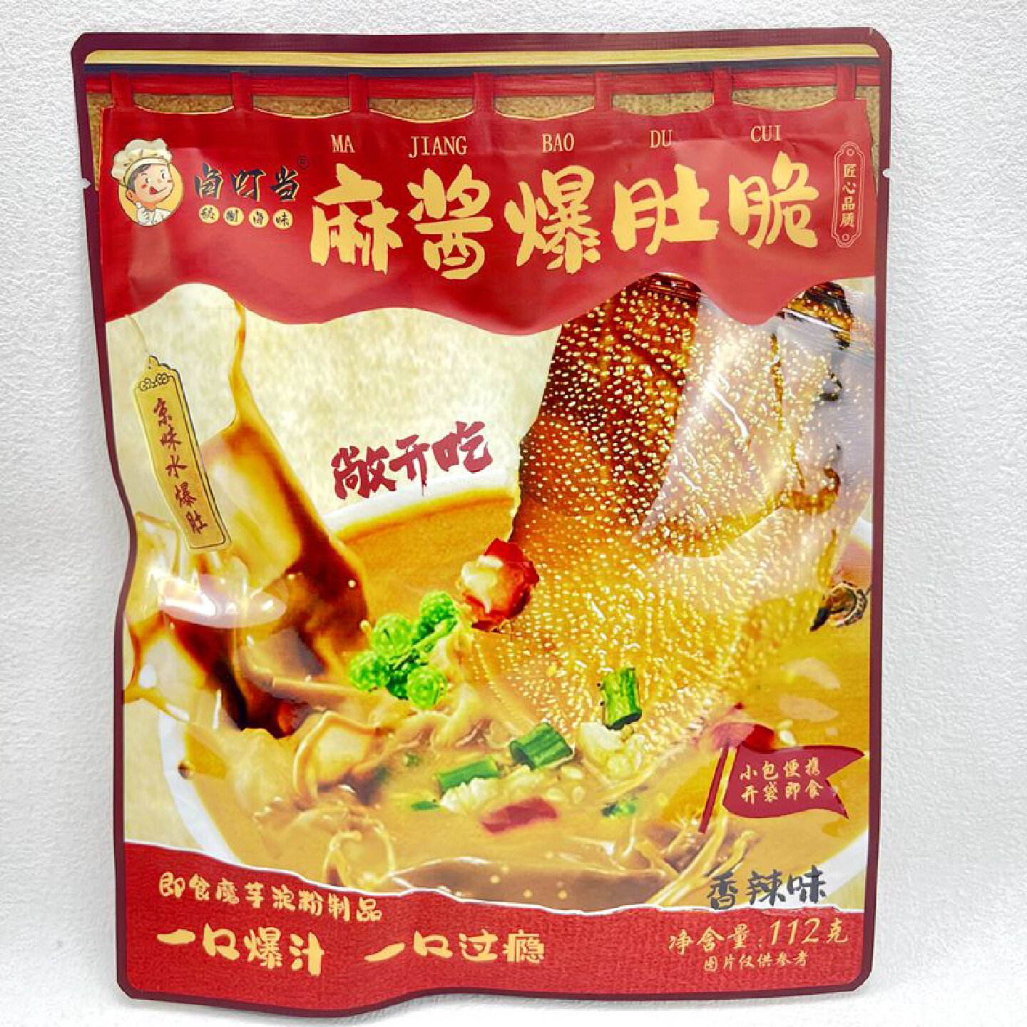 卤叮当麻酱爆肚脆香辣味即食魔芋爽辣老北京休闲零食小吃袋装112g