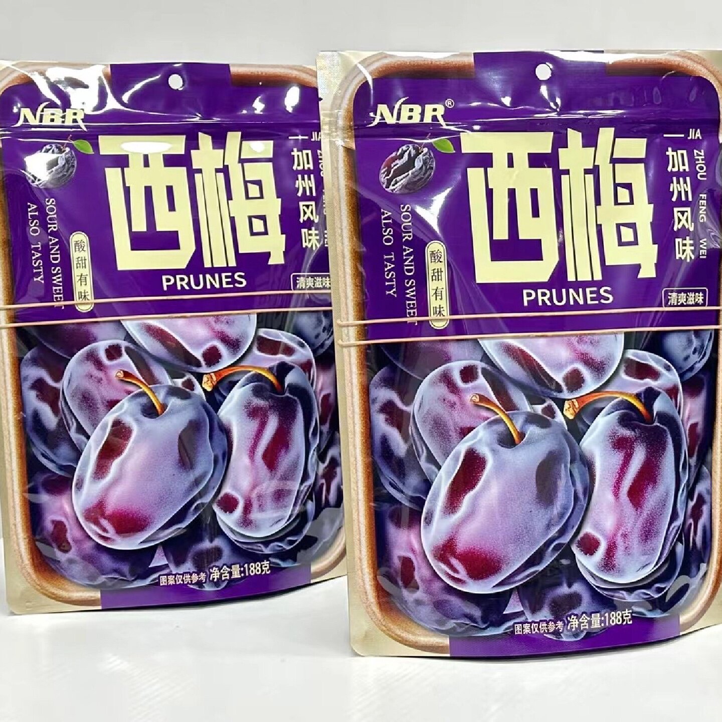 众星NBR西梅加州风味独立包装188g酸甜有味蜜饯零食小吃 两包包邮