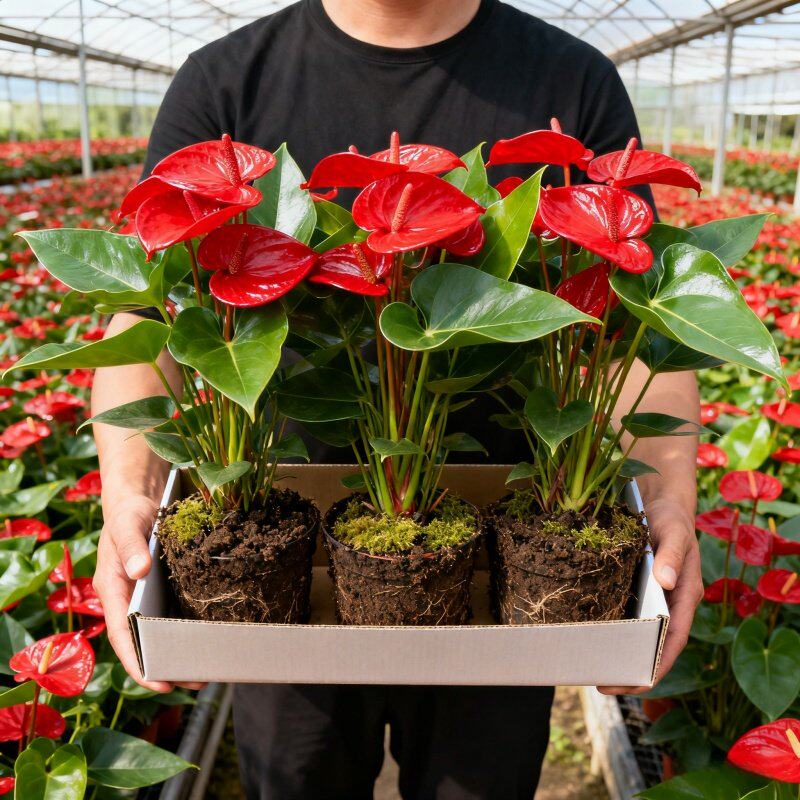 红掌盆栽带花一帆风顺白掌四季绿植室内好养懒人适合养的花卉水培