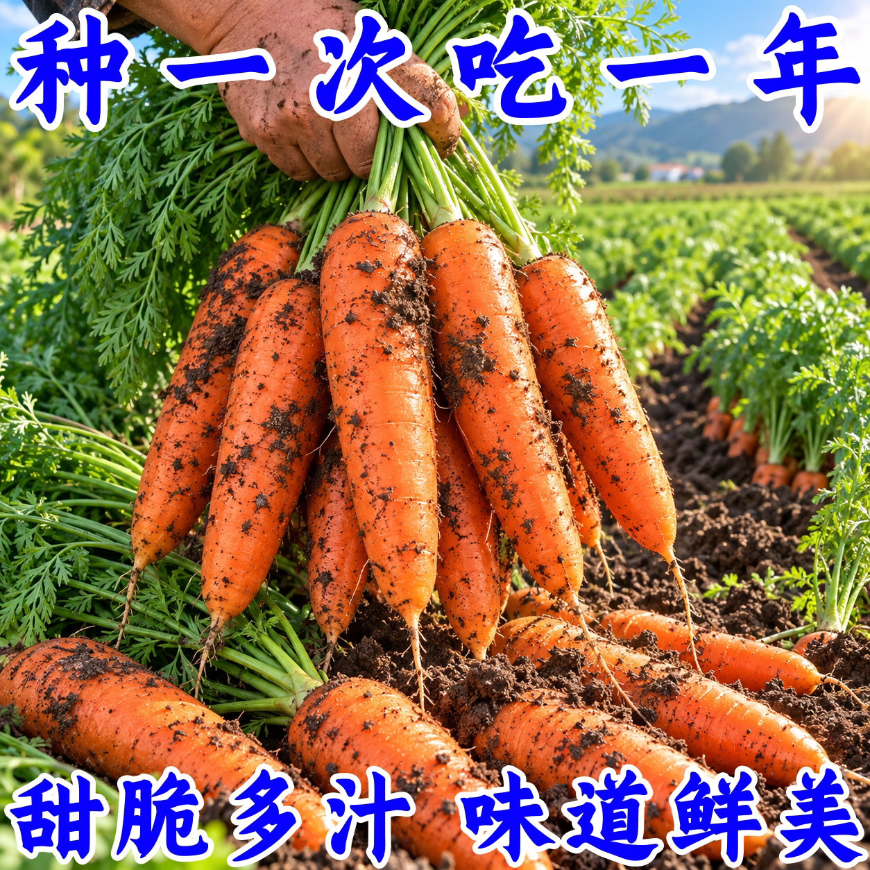 老品种红水果胡萝卜种子四季播