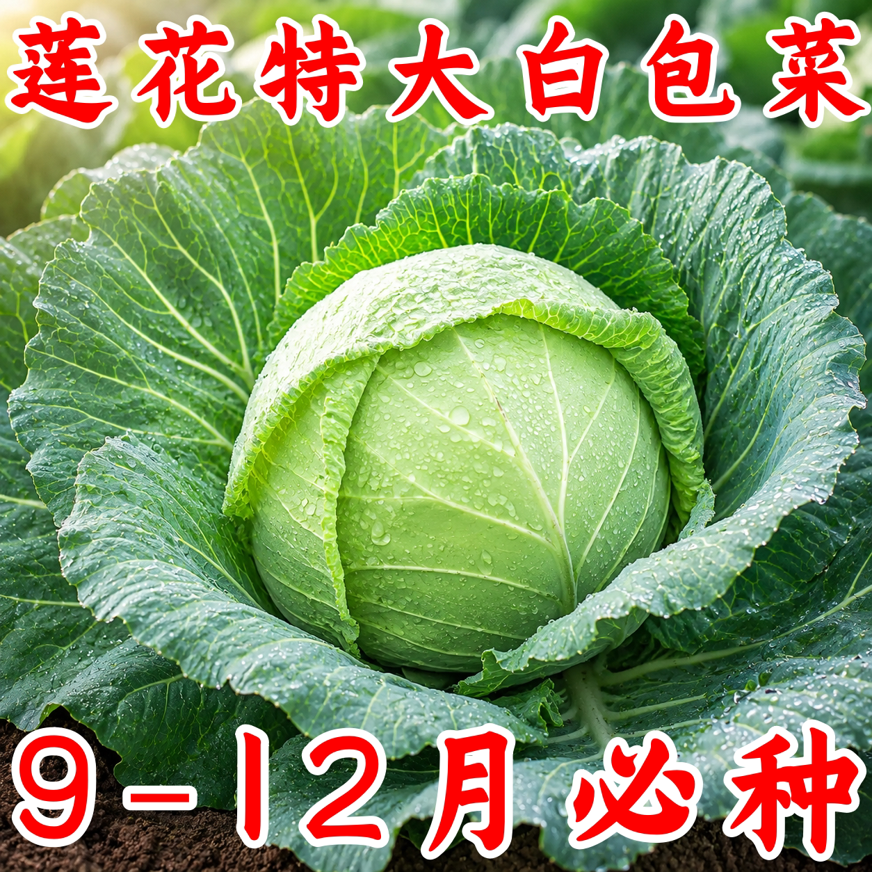 四川薄皮莲花白甘蓝种子特大