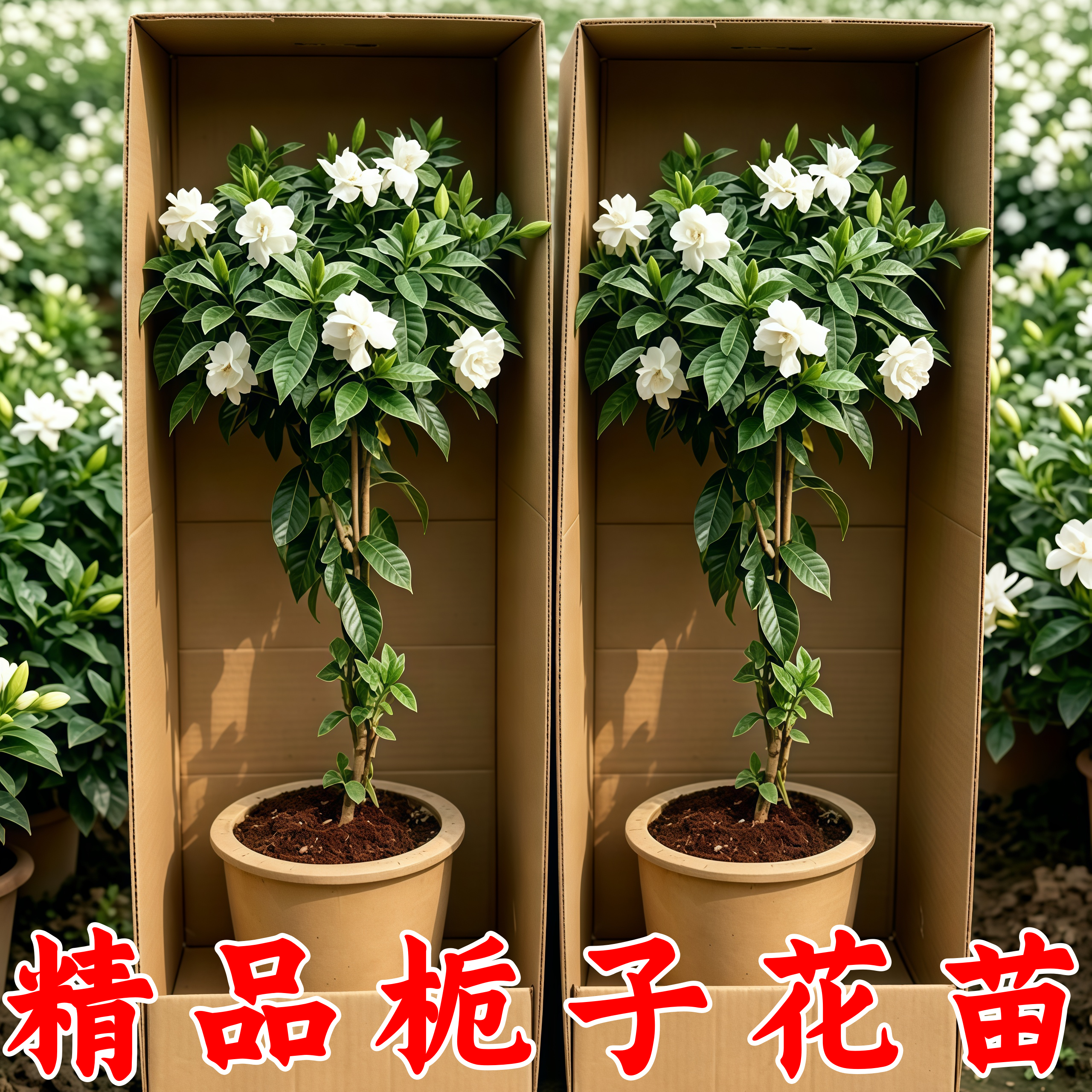 浓香栀子花老桩大叶四季庭院