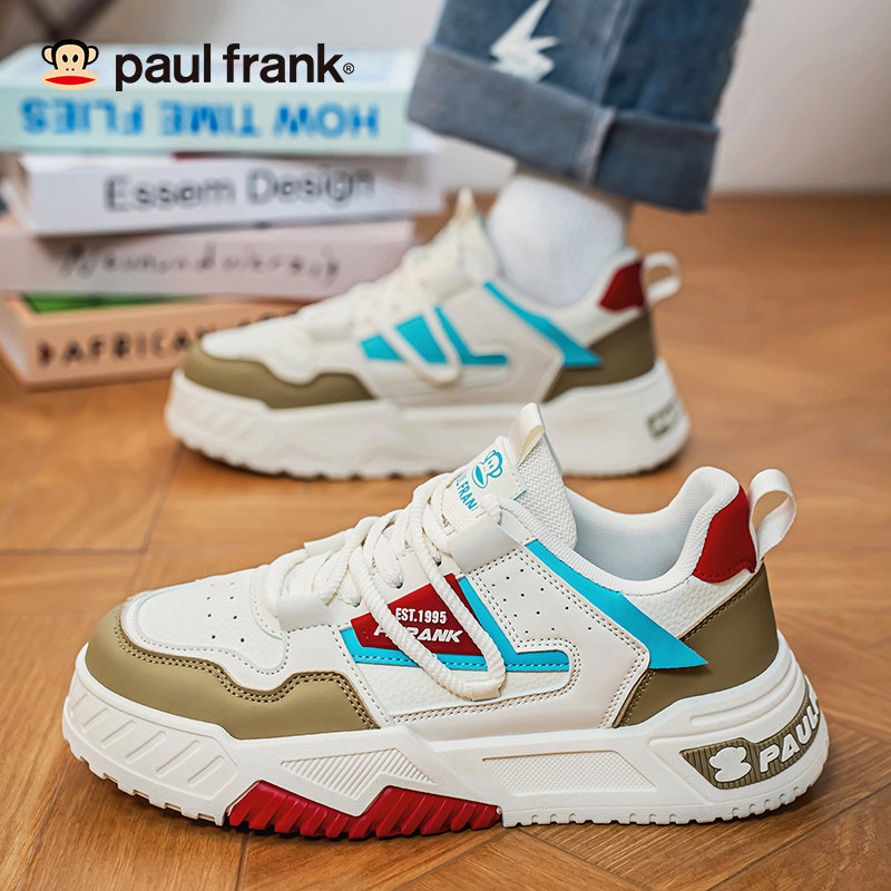 大嘴猴男鞋秋季透气厚底增高休闲板鞋2025新款软底耐磨运动小白鞋,流行男鞋,时尚休闲鞋,淘宝优惠券,粉丝福利购,淘宝优惠卷