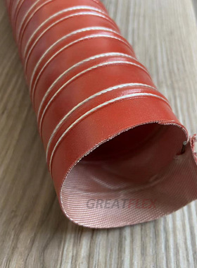 格雷特红色伸缩钢丝矽胶管防火抽风管内径25mm-450mm供应商SA20
