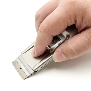 不锈钢玻璃铲刀可伸缩可替换刀片汽车贴膜工具进口玻璃膜清洁铲刀