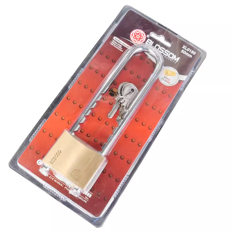 梅花牌50mm卸梁锁XL0150可伸缩双插铜锁长臂锁长梁门锁仓库门挂锁