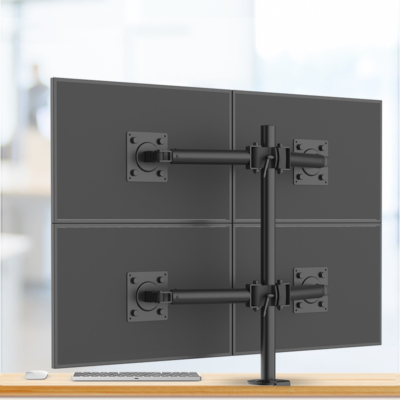 显示器支架M20四屏拼接台式电脑底座增高架升降旋转通用17-32英寸