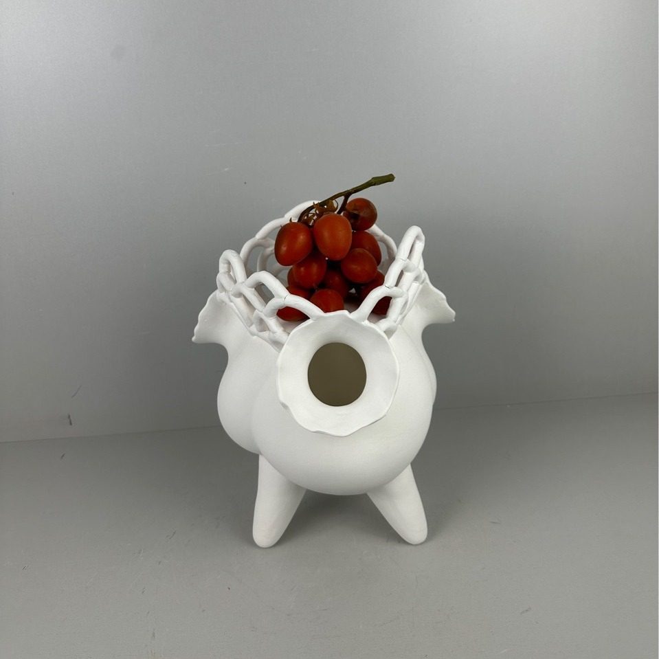 简约现代小众个性陶瓷花瓶样板房博物架装饰品摆件磨砂白色工艺品,模玩/动漫/周边/娃圈三坑/桌游,文化/体育周边,淘宝优惠券,粉丝福利购,淘宝优惠卷