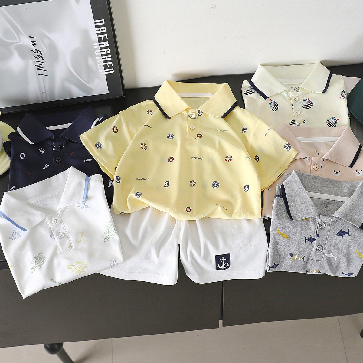 童装男童短袖服装新款套装小童2026新款儿童装polo衫夏季宝宝衣服