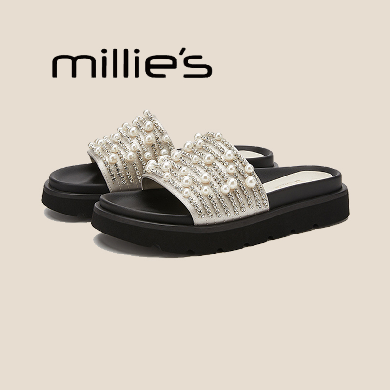 MILLIE'S/妙丽露趾一字拖