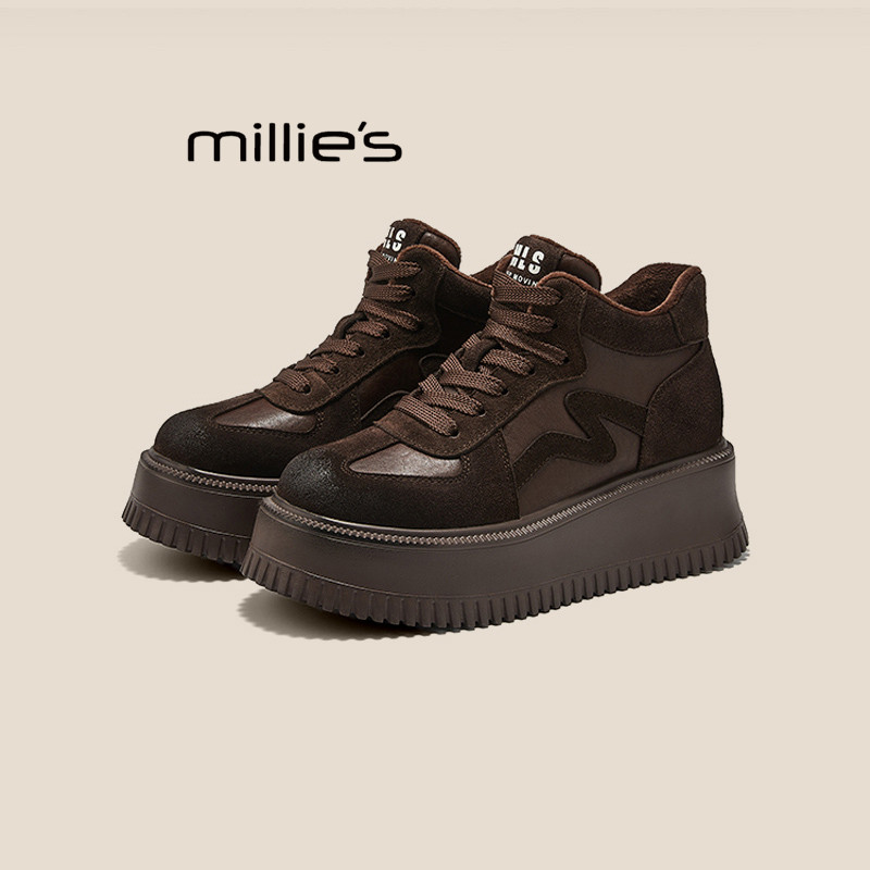 MILLIE'S/妙丽厚底增高休闲板鞋
