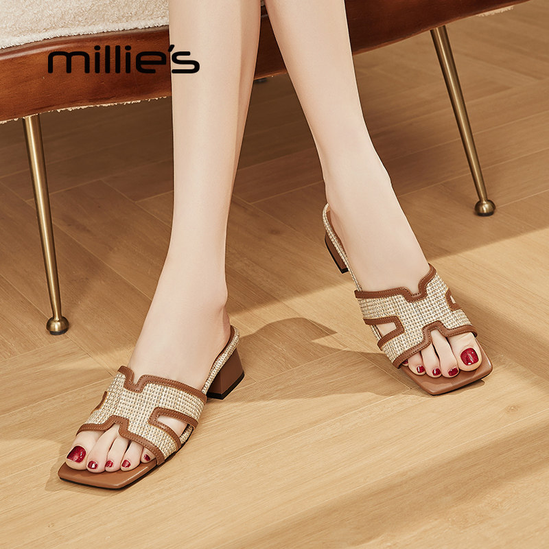 MILLIE'S/妙丽露趾凉拖鞋婚鞋