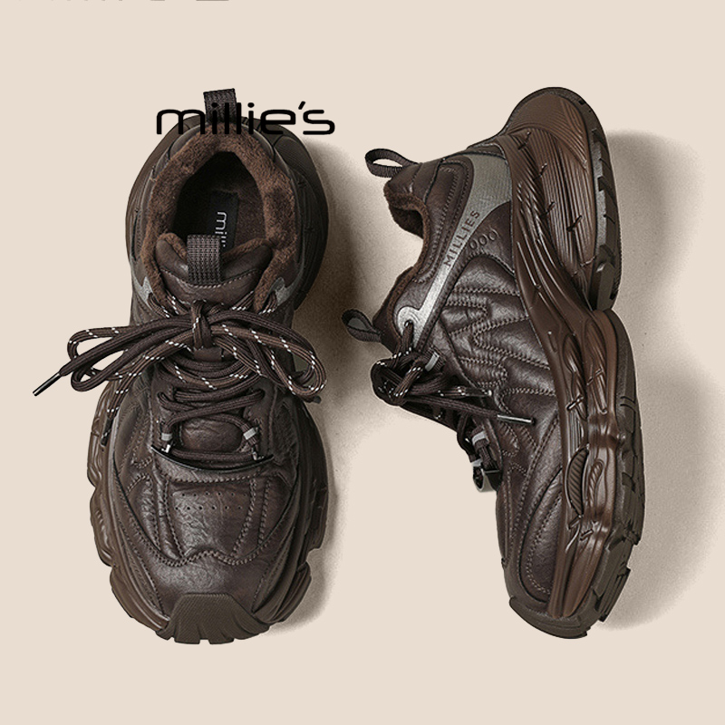 MILLIE'S/妙丽增高厚底老爹鞋