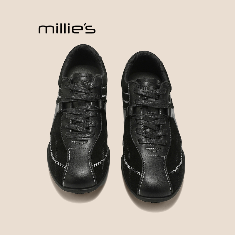 MILLIE'S妙丽真皮德训鞋女巨好看