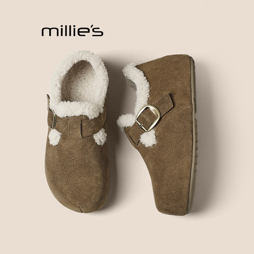 妙丽真皮复古勃肯鞋女巨好看