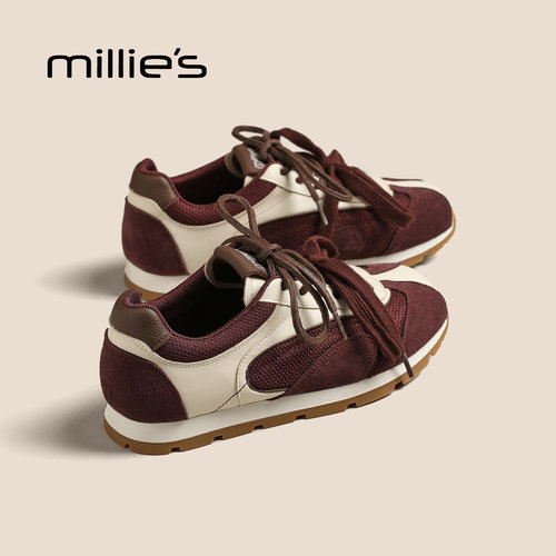 MILLIE'S/妙丽真皮德训鞋女