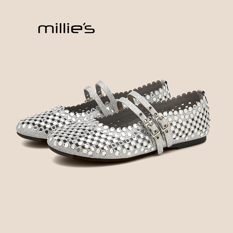 巨好穿妙丽法式平底玛丽珍鞋