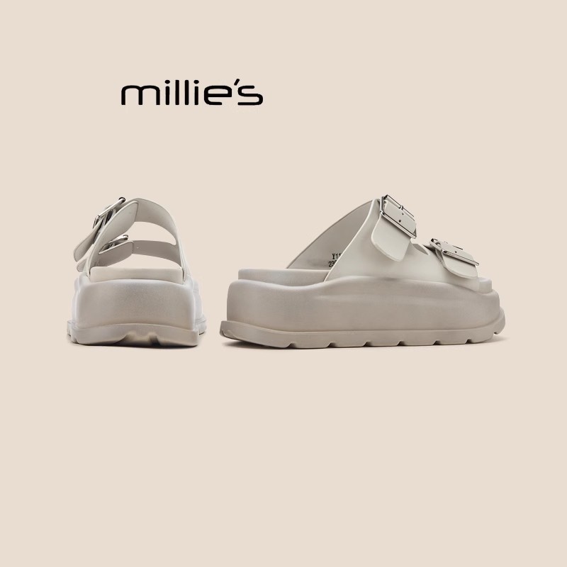 MILLIE'S/妙丽厚底拖鞋女
