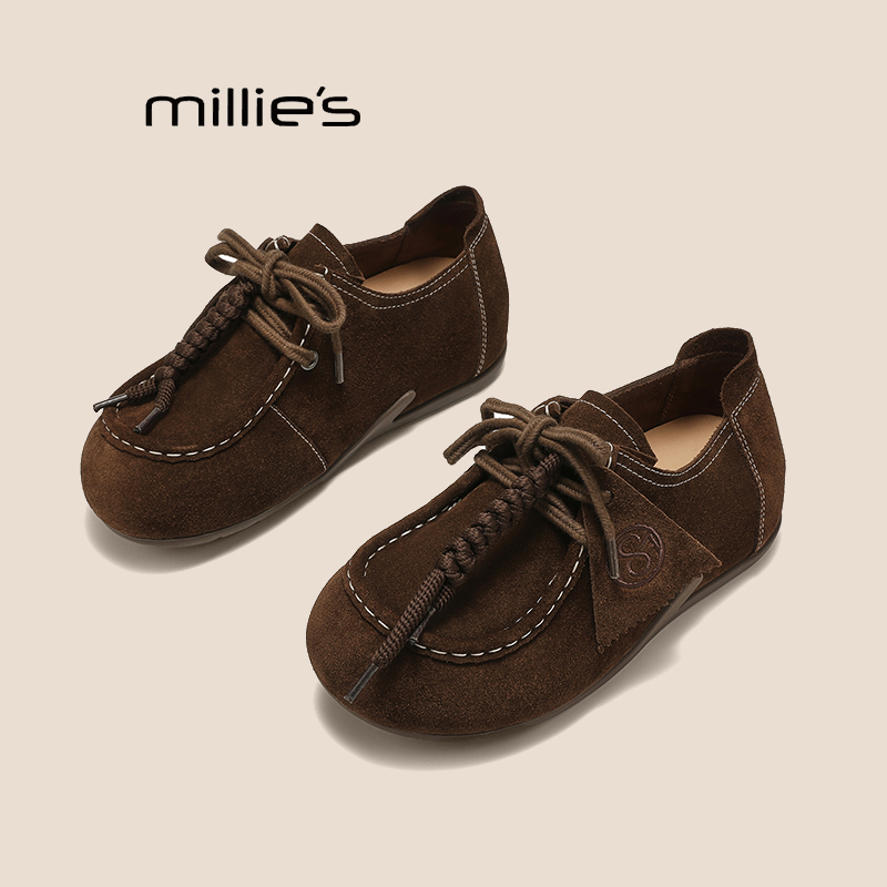 MILLIE'S妙丽真皮勃肯鞋女巨好看