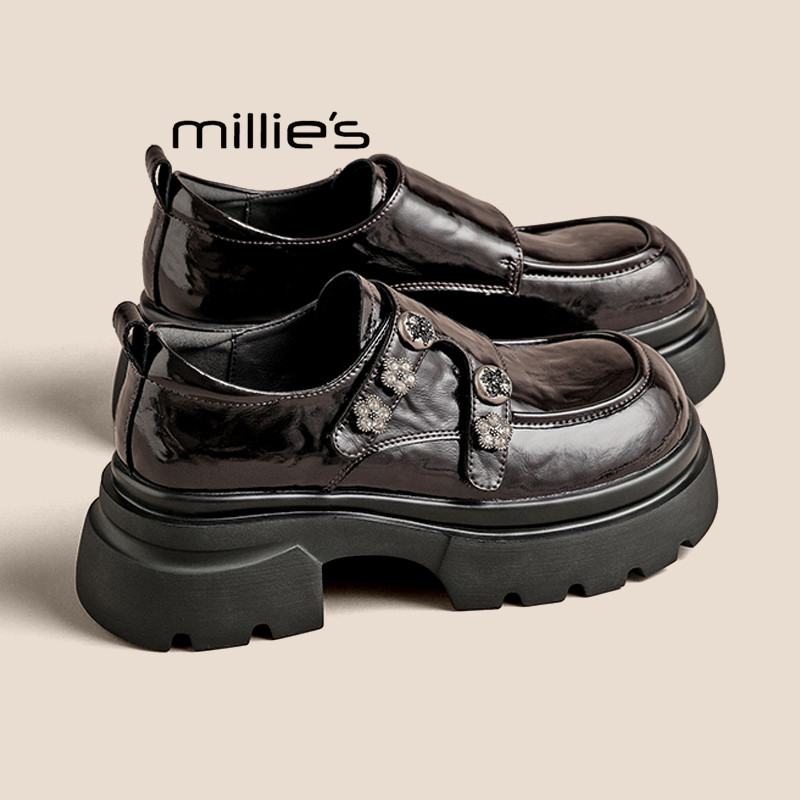 MILLIE'S/妙丽学英伦风粗跟单鞋