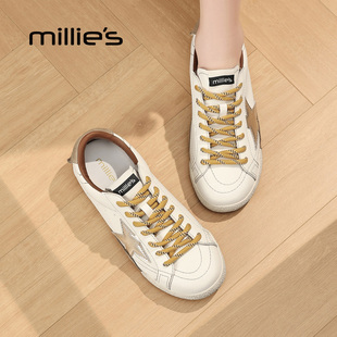 运动板鞋 妙丽复古德训鞋 平底百搭休闲小白鞋 女2025新款 MILLIE