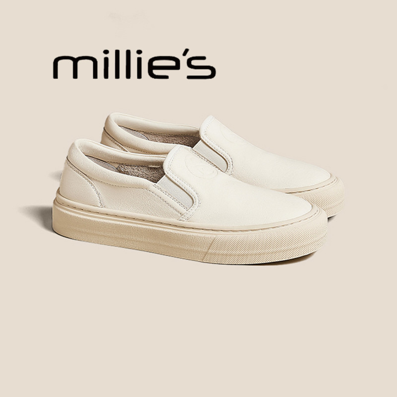 MILLIE'S/妙丽板鞋一脚蹬懒人鞋 套脚休闲鞋简约百搭女鞋豆豆鞋夏,女鞋,乐福鞋（豆豆鞋）,淘宝优惠券,粉丝福利购,淘宝优惠卷