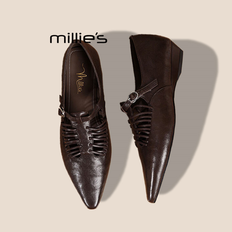 MILLIE'S/妙丽2026秋季新款法式镂空玛丽珍鞋平底单鞋芭蕾舞鞋女Z,女鞋,婚鞋,淘宝优惠券,粉丝福利购,淘宝优惠卷