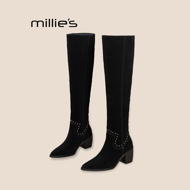 MILLIE'S妙丽真皮马丁靴女巨好看