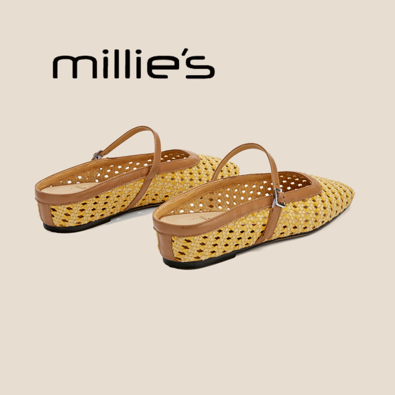 MILLIE'S/妙丽一字扣玛丽珍鞋