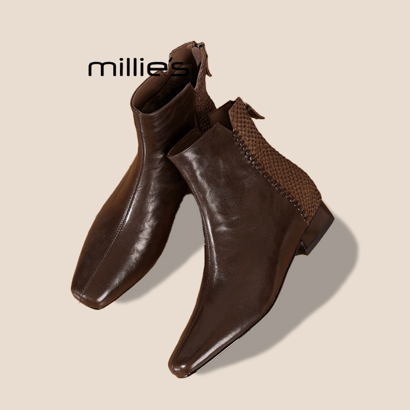 MILLIE'S/妙丽法式气质切尔西靴