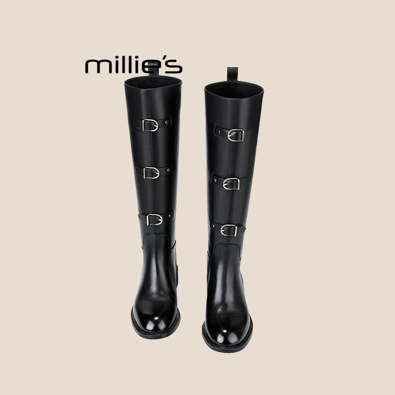 MILLIE'S/妙丽真皮长靴女