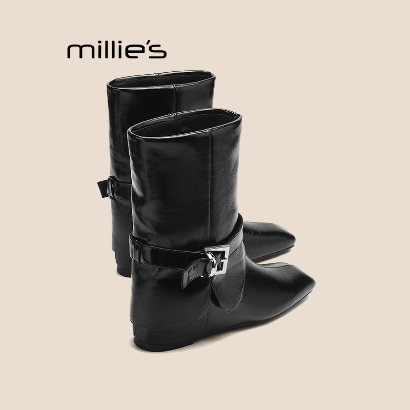 MILLIE'S妙丽真皮马丁靴女巨好看