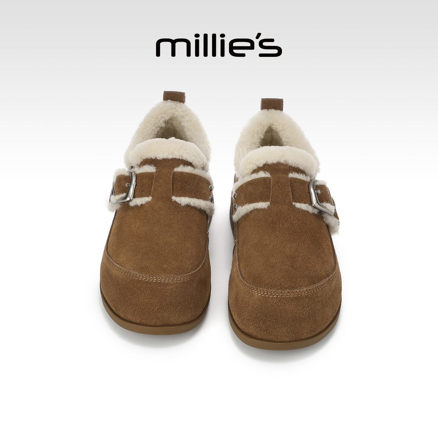 MILLIE'S/妙丽真皮厚底休闲鞋