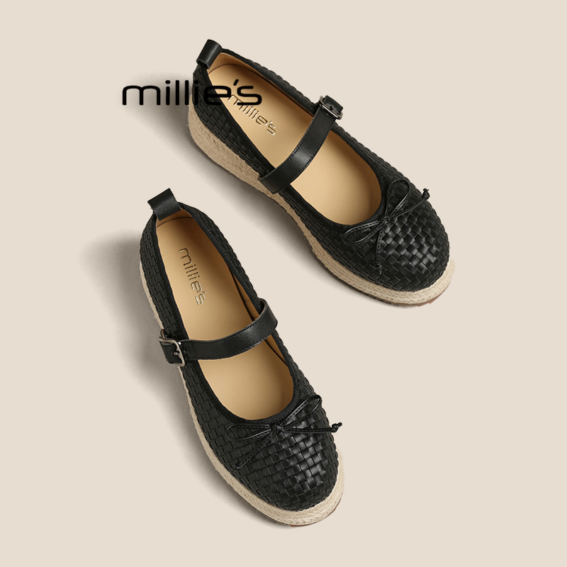 MILLIE'S/妙丽真皮洞洞鞋女婚鞋