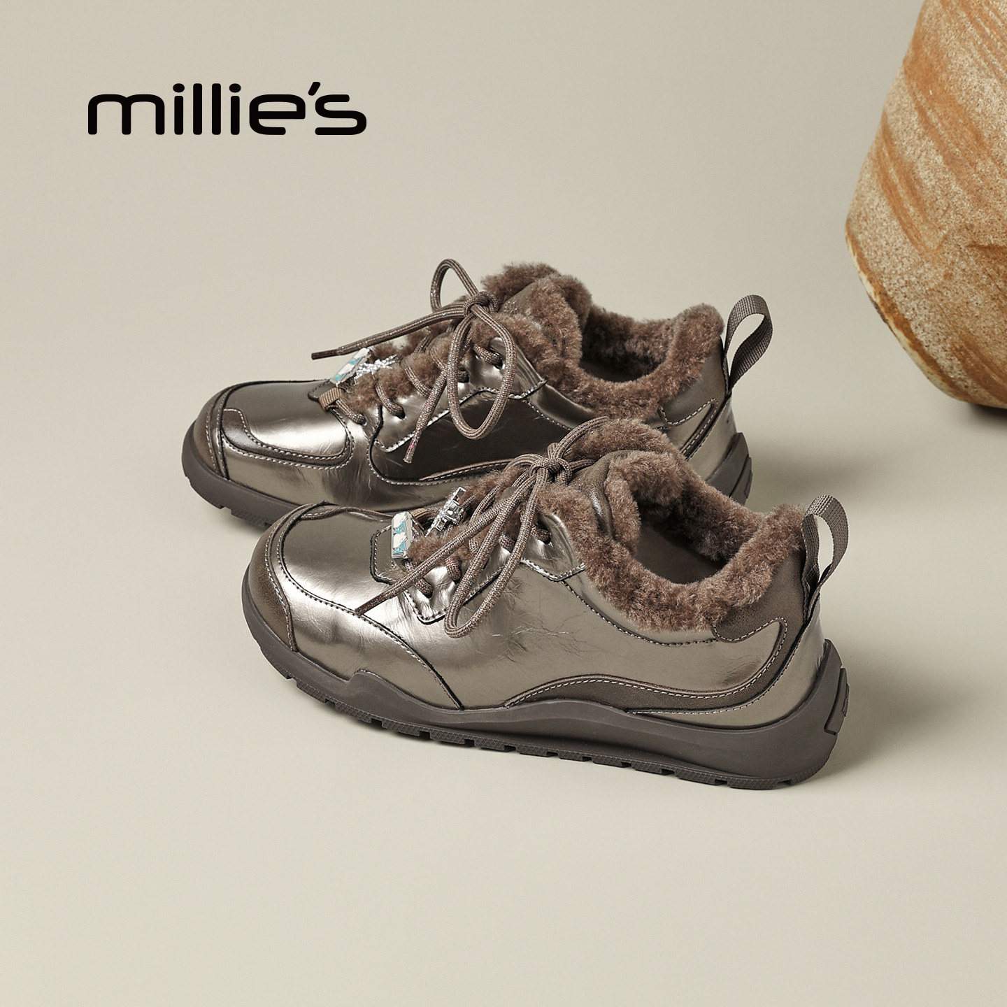 MILLIE'S/妙丽厚底百搭阿甘鞋