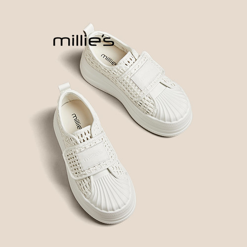 MILLIE'S/妙丽厚底洞洞鞋婚鞋