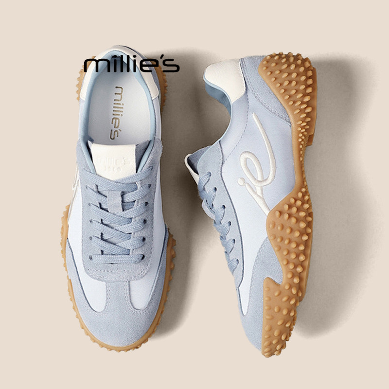 MILLIE'S/妙丽厚底增高德训女鞋2025春季爆款运动休闲百搭阿甘鞋,女鞋,时尚休闲鞋,淘宝优惠券,粉丝福利购,淘宝优惠卷