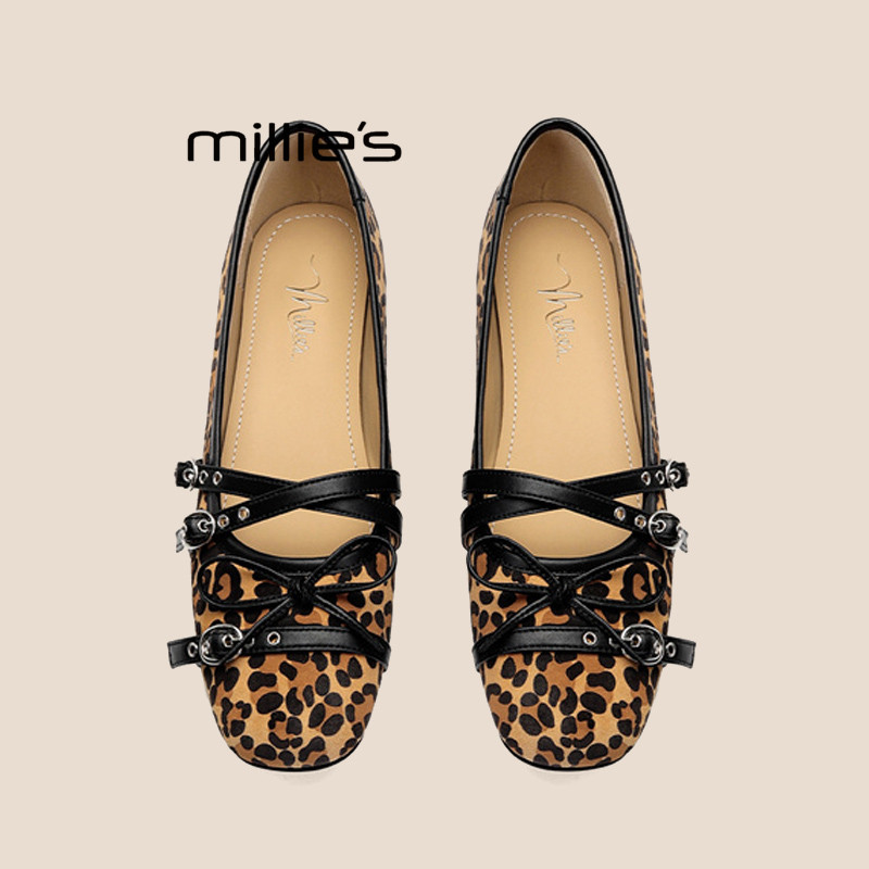 MILLIE'S/妙丽玛丽珍鞋女百搭气质2026春季新款粗跟羊皮浅口单鞋,女鞋,玛丽珍鞋,淘宝优惠券,粉丝福利购,淘宝优惠卷