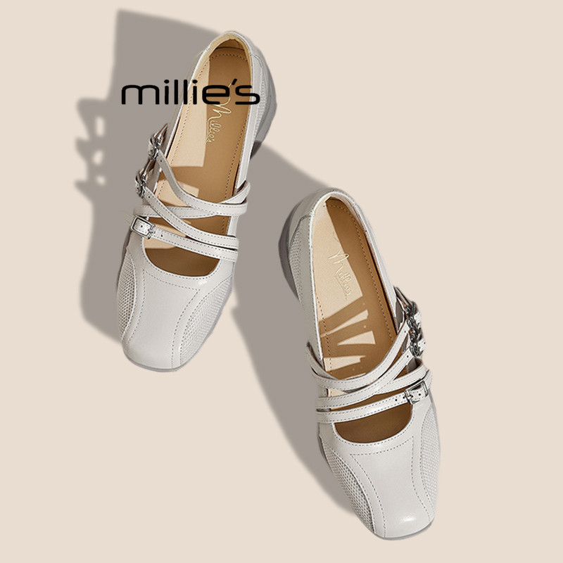 MILLIE'S/妙丽2026春款芭蕾风方头玛丽珍单鞋女休闲鞋厚底运动鞋,女鞋,玛丽珍鞋,淘宝优惠券,粉丝福利购,淘宝优惠卷