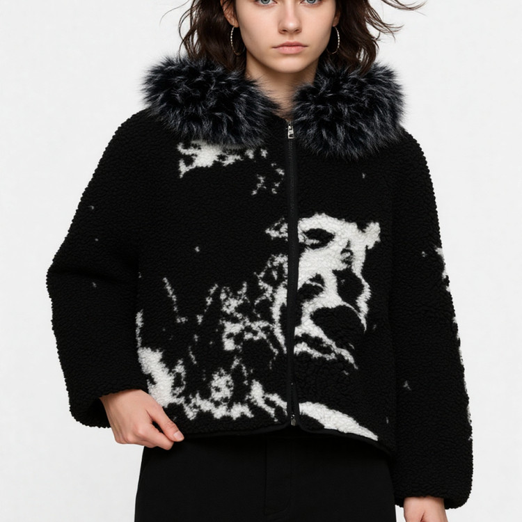 赵露思同款滑雪羊羔毛可拆卸卫衣