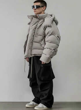 HA7MS EP可拆卸面包羽绒服虞书欣 鹿晗同款白鸭绒300g保暖外套冬