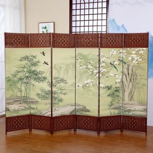 屏风卧室遮挡折叠简约现代移动隔断墙客厅帘家用推拉简易折屏平风