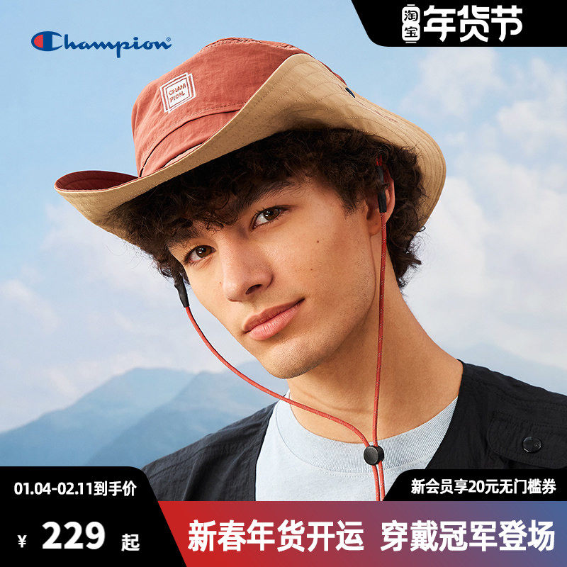 Champion冠军渔夫帽女2025新款情侣帽子遮阳帽防晒遮阳太阳帽男,服饰配件/皮带/帽子/围巾,帽子,淘宝优惠券,粉丝福利购,淘宝优惠卷