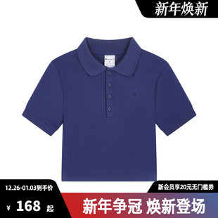 衬衫 男休闲百搭纯棉宽松刺绣上衣女夏季 白 POLO衫 Champion冠军短袖