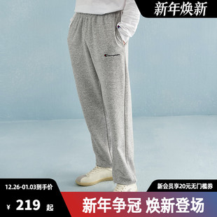 百搭长裤 刺绣草写logo休闲时尚 男秋冬裤 Champion冠军束脚卫裤