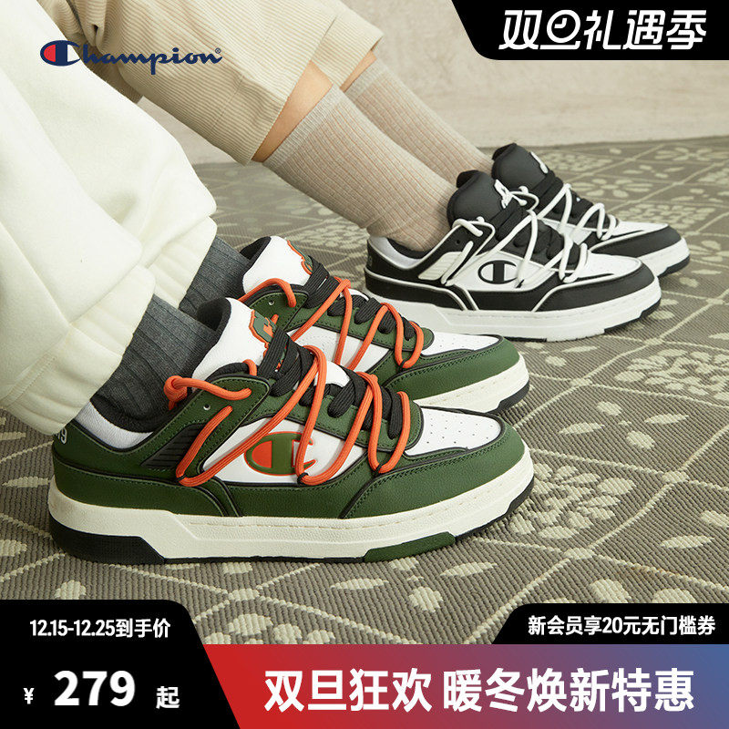 CHAMPION拼色厚底板鞋