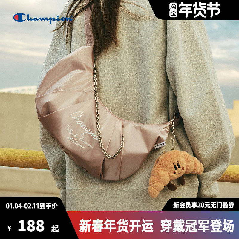 Champion冠军单肩包女包2025春夏新款牛角包斜挎包女腋下包小肩包,箱包皮具/热销女包/男包,通用款女包,淘宝优惠券,粉丝福利购,淘宝优惠卷