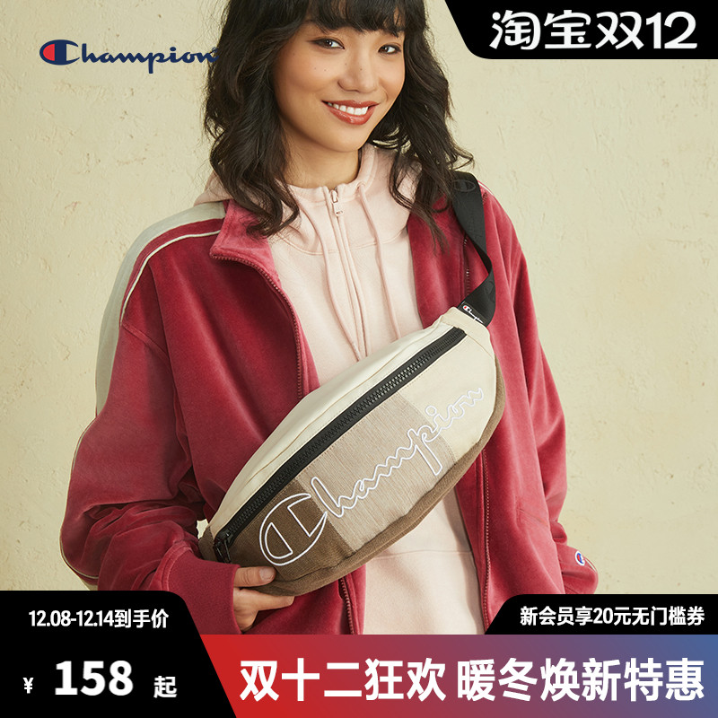 Champion冠军斜挎包女2025春季新款胸包腰包帆布包单肩包男包包