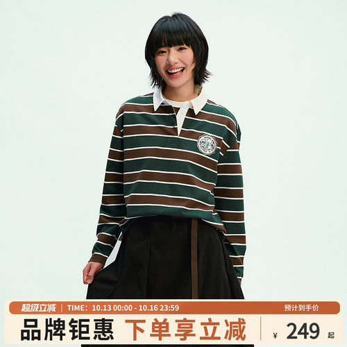 champion冠军长袖POLOT恤女